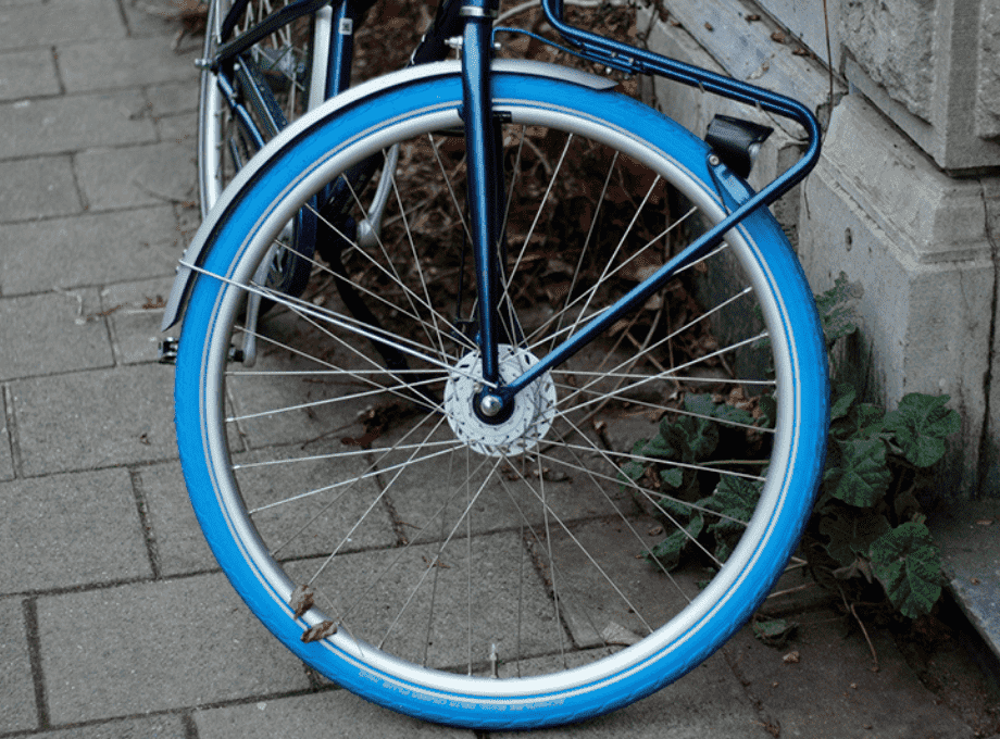 Blue Bicycle Wheel Outdoors