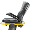 reclining and swiveling seat for easy accessibility cross trainer